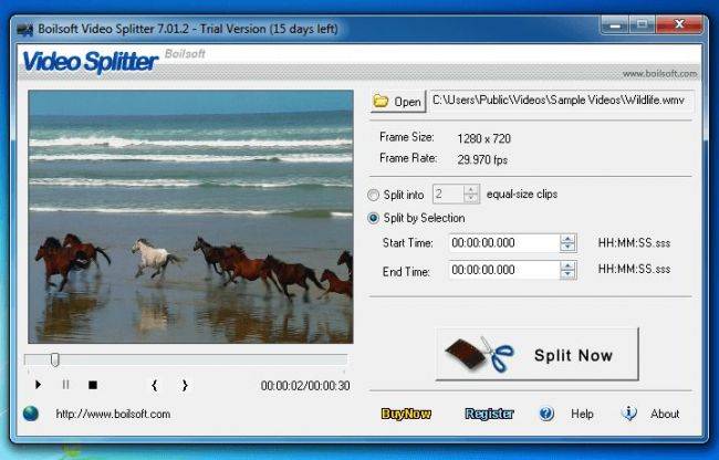 Boilsoft Video Splitter